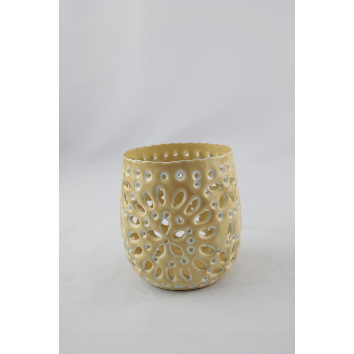 Waxinelichthouder beige 10x10x10cm | Mansion Atmosphere