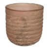Waxinelichthouder glas roze 9x9x9cm | Mansion Atmosphere