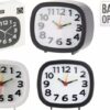 Wekker Analoog Zwart/wit (excl Batterij) |