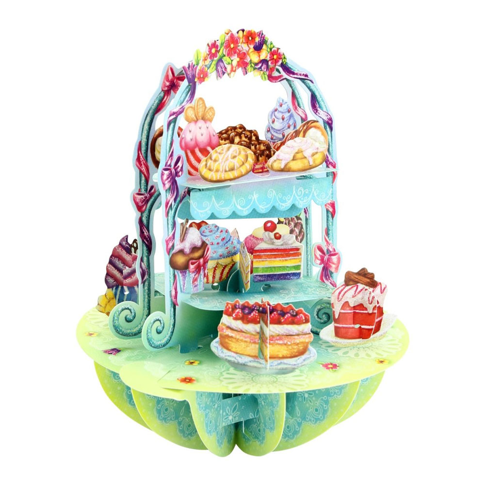 Wenskaart 3D Cake Display |