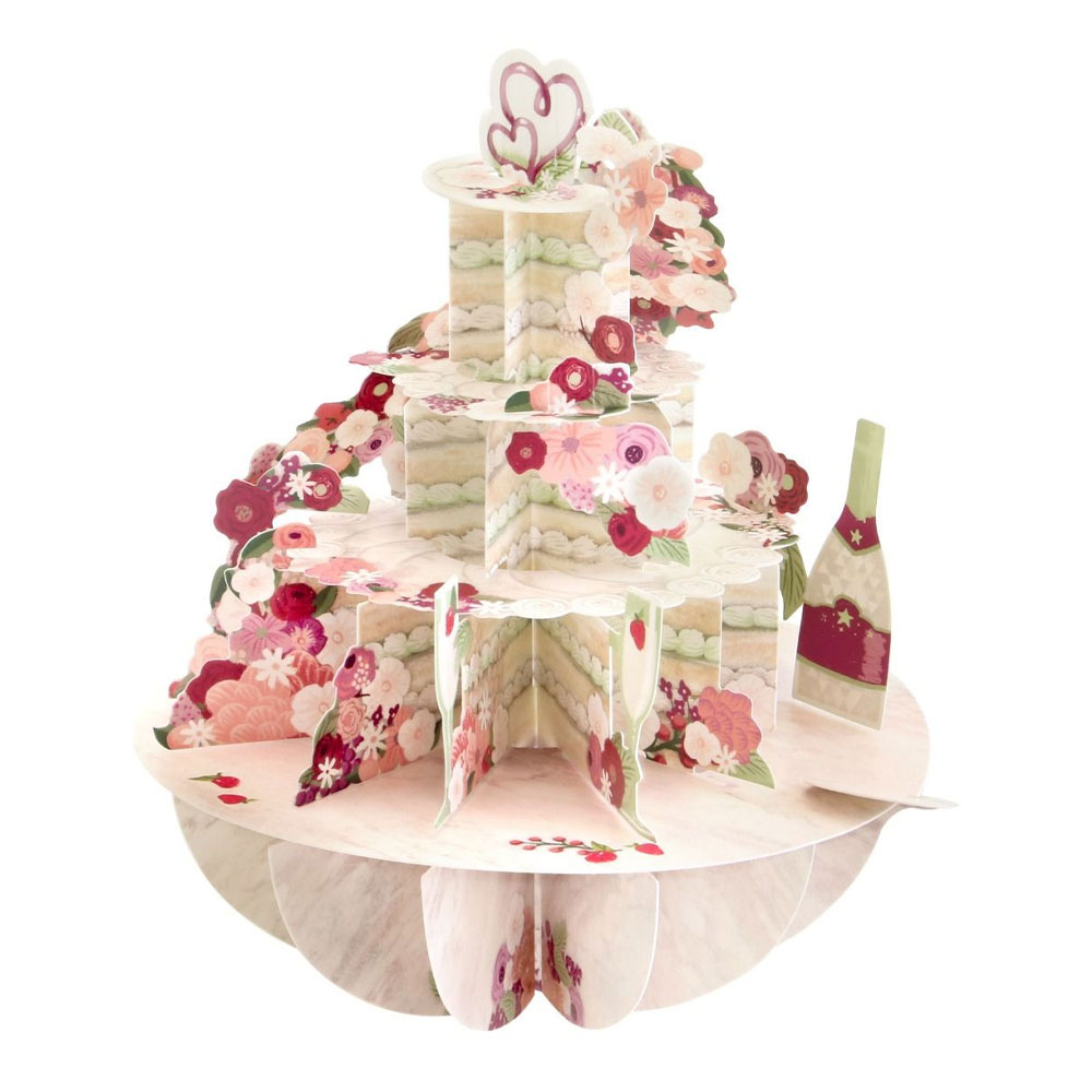 Wenskaart 3D Cut the cake |