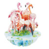 Wenskaart 3D Flamingos |