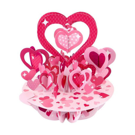 Wenskaart 3D Hearts of Love |