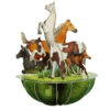 Wenskaart 3D Horses and Ponies |