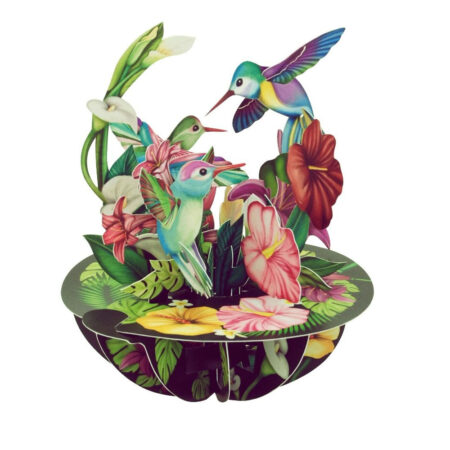 Wenskaart 3D Hummingbirds |