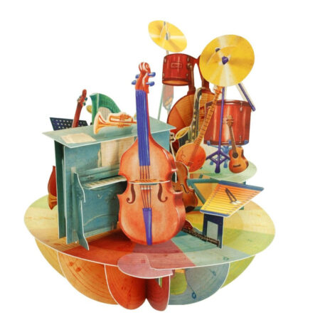 Wenskaart 3D Music |