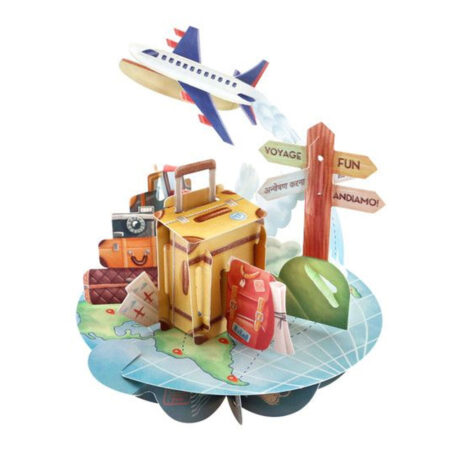 Wenskaart 3D Travel |