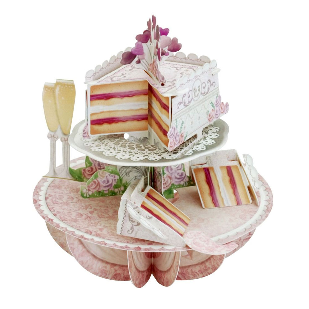 Wenskaart 3D Wedding Cake |