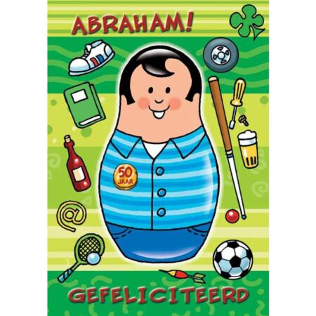 Wenskaarten Abraham pak a 10 stuks | Merkloos