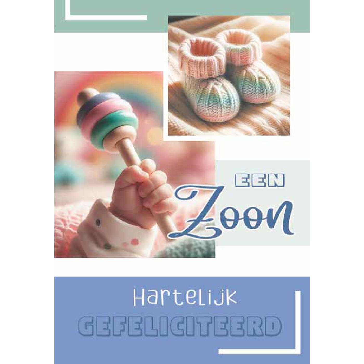 Wenskaarten Geboorte zoon pak a 10 | Merkloos