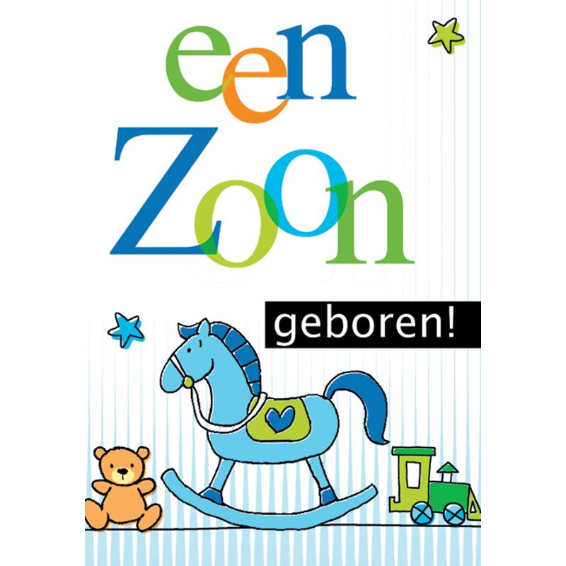 Wenskaarten Geboorte zoon pak a 10 stuks | Merkloos