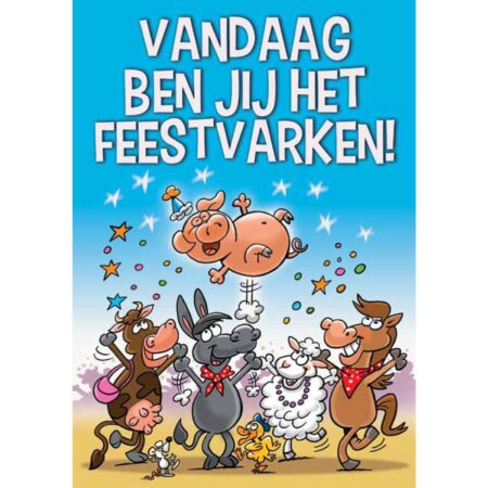 Wenskaarten Gefeliciteerd pak a 10 stuks | Merkloos