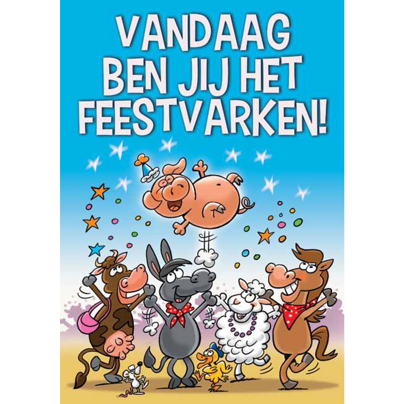 Wenskaarten Gefeliciteerd pak a 10 stuks | Merkloos