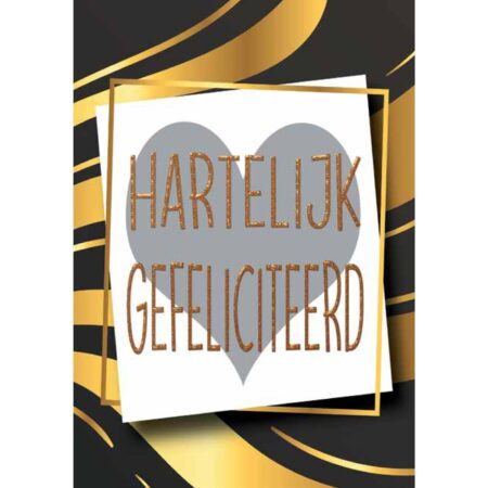 Wenskaarten Gefeliciteerd pak a 10 stuks | Merkloos