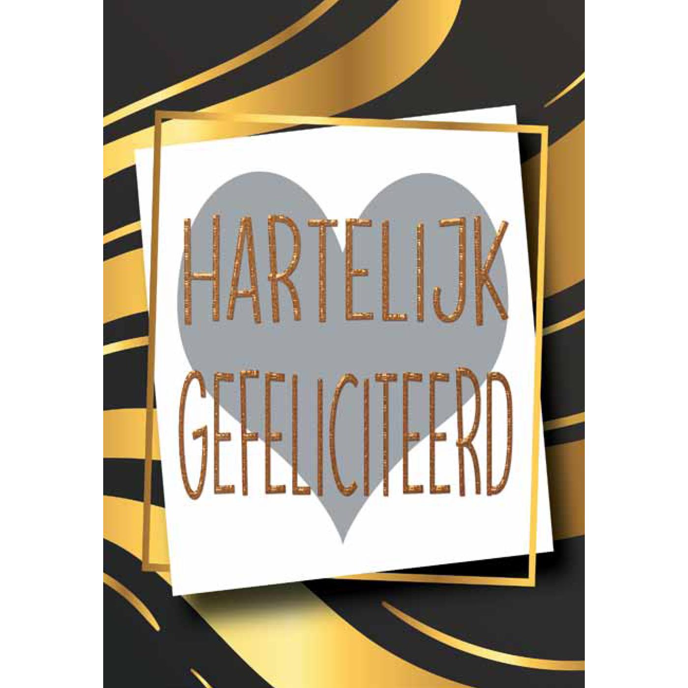 Wenskaarten Gefeliciteerd pak a 10 stuks | Merkloos