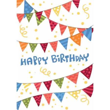 Wenskaarten Happy Birthday pak 10 stuks | Merkloos