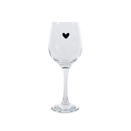 Wijnglas met hartje 300ml | Clayre&Eef