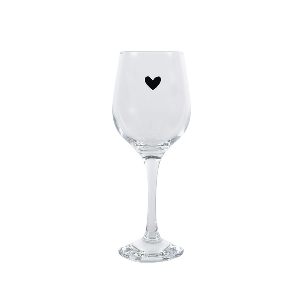 Wijnglas met hartje 300ml | Clayre&Eef