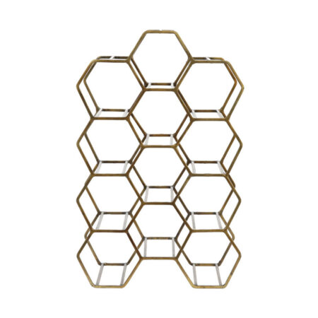 Wijnrek Salbris 12 flessen antiekbrons | Light & Living