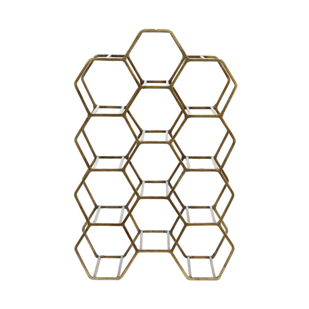Wijnrek Salbris 12 flessen antiekbrons | Light & Living