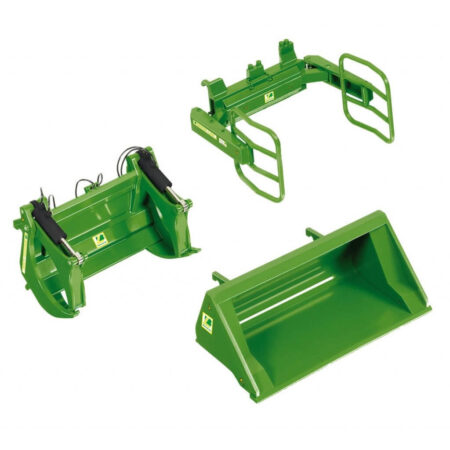 Wiking Accessoireset voorlader - set A 'Bressel & Lade' groen 1:32 | Wiking