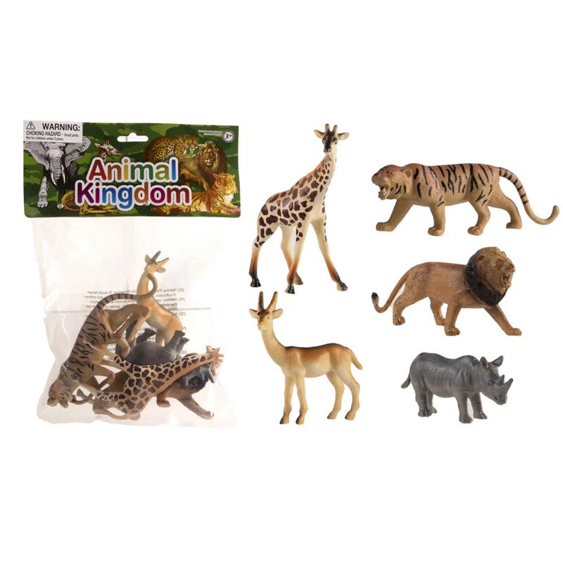 Wilde dieren 12-15cm zak a 5 stuks | Merkloos