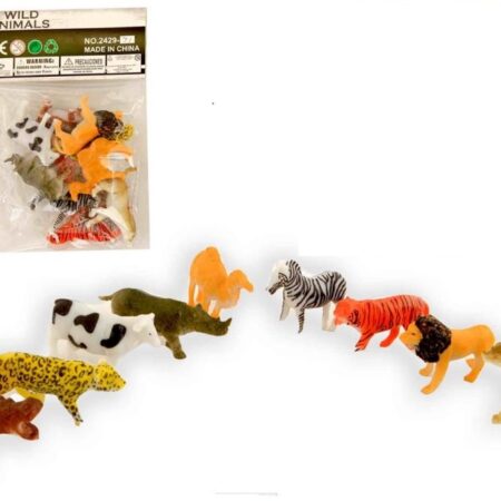 Wilde dieren 5cm 10 stuks in zak | Merkloos