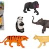 Wilde dieren in zak 6-delig 28x13x5cm | Merkloos