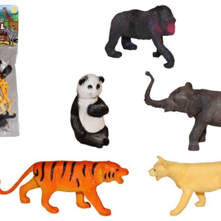 Wilde dieren in zak 6-delig 28x13x5cm | Merkloos