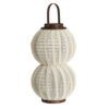 Windlicht Arbore Linnen + hout donkerbruin L | Light & Living