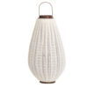 Windlicht Dazio Linnen dk bruin hout L | Light & Living