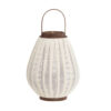 Windlicht Dazio Linnen dk bruin hout S | Light & Living