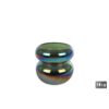 Windlicht Erik metallic groen glas 9x9cm | CosyDecor
