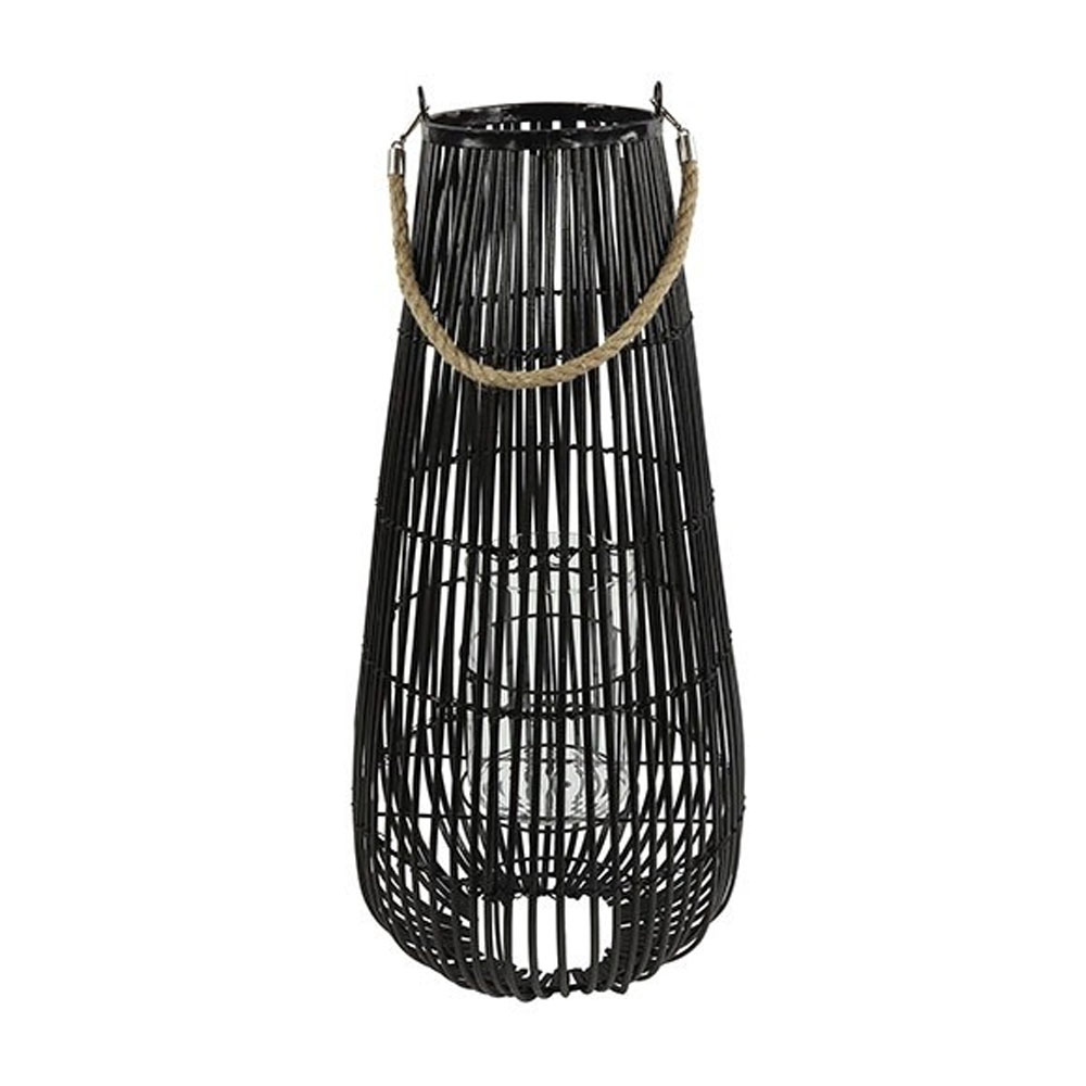 Windlicht Madia zwart L |