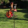 Windmolen tuinsteker honden op fiets | Thermobrass