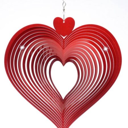 Windspinner hart Spin Art rood | Spin Art
