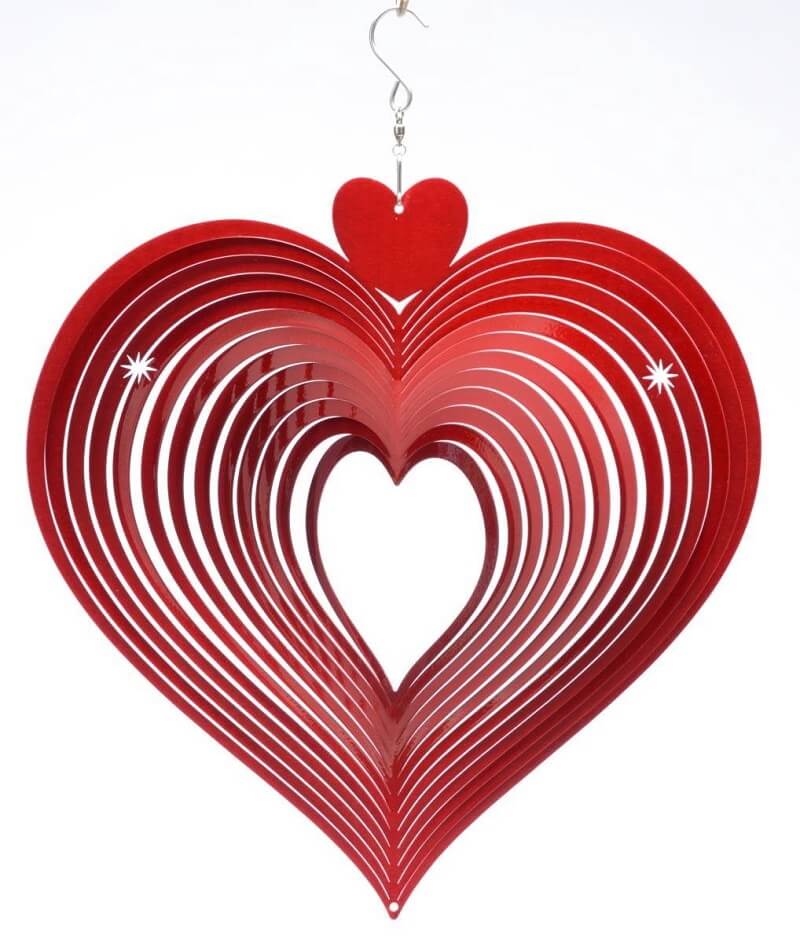 Windspinner hart Spin Art rood | Spin Art