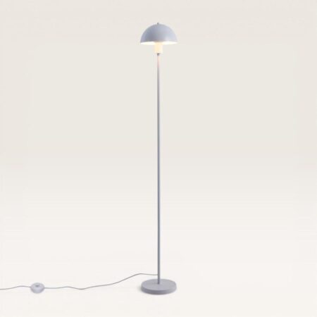 Wistro - Staande lamp Wit Metaal 150 cm - Modern design - Woonkamer lamp - Mat - E27 fitting - Met voetschakelaar | LUSENZ
