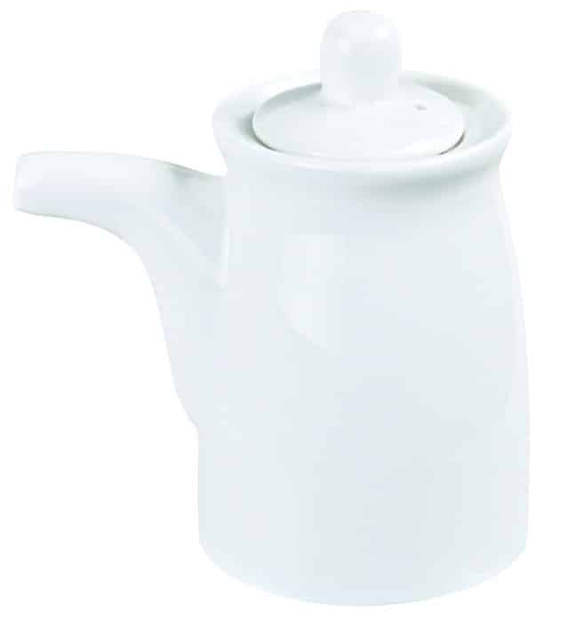 Wit keramisch sojasaus kannetje - White Series - 190ml 12x7cm | The Oriental Selection