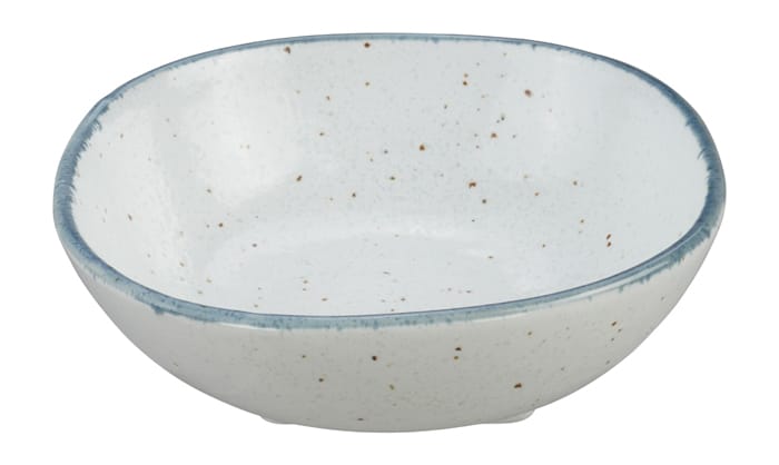 Wit/Blauwe Ovale Kom - Hamptons Collectie - 9 x 3 cm | Geen Merk