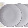 Wit/Gouden Porseleinen Bordenset - Nippon White - Tokyo Design Studio - Set van 4 - 30cm | Tokyo Design Studio