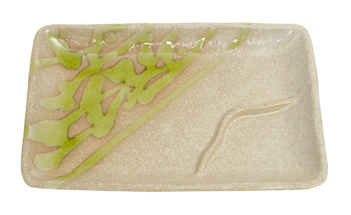 Wit/Groen Bord - Large Plates - 17.5 x 11.5 cm | Tokyo Design Studio