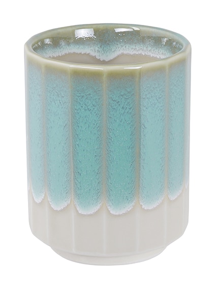 Wit/Lichtblauwe Theekop - Oosters Motief - 7.8 x 10.2 cm | Tokyo Design Studio