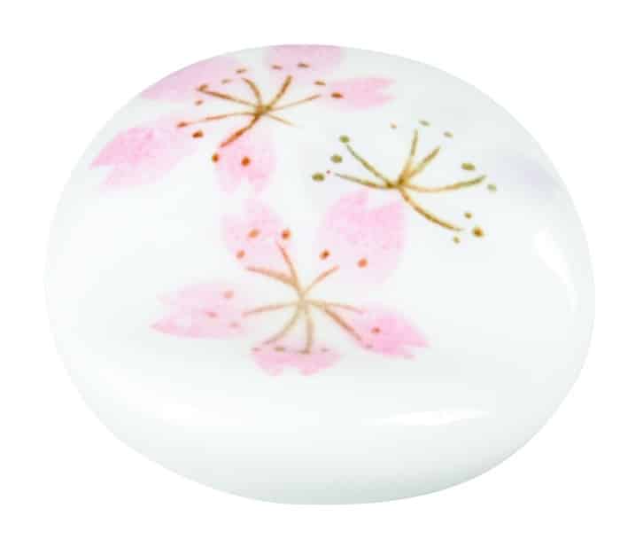 Wit/Roze Eetstokjes Onderzetter - Keramiek - 5cm | Tokyo Design Studio