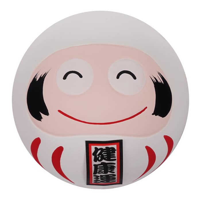 Witte Daruma Pop - Traditioneel Japans Gelukssymbool - 6 x 6 x 6cm | Tokyo Design Studio