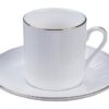 Witte Koffiekop met Gouden Rand - Nippon White - 100ml