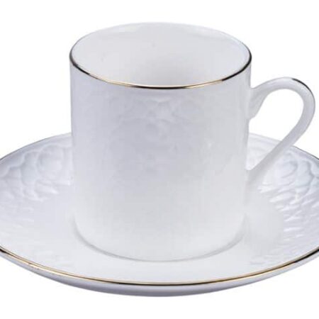 Witte Koffiekop met Gouden Rand - Nippon White - 100ml | Tokyo Design Studio