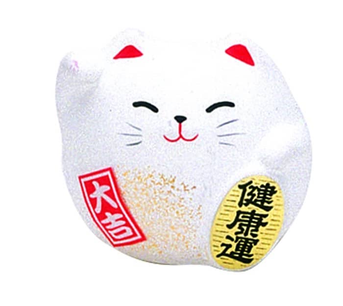 Witte Lucky Cats Figuur - Decoratief Geluksymbool - 5.5cm | Tokyo Design Studio