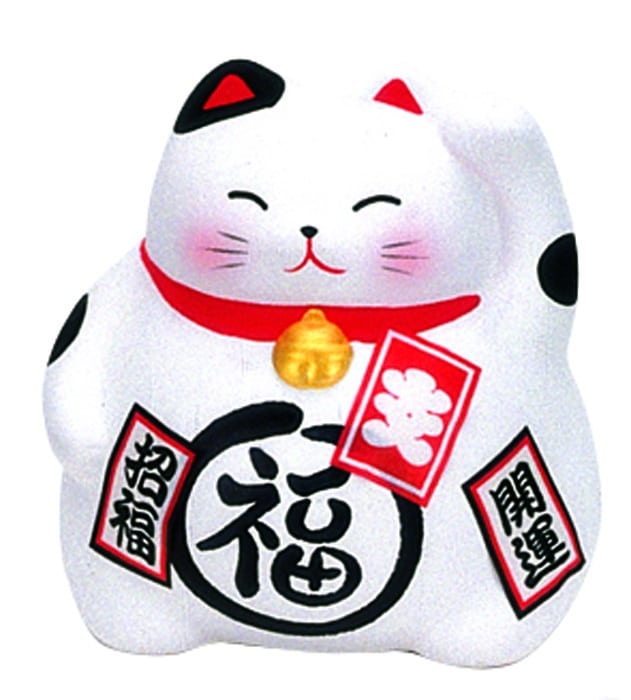 Witte Lucky Cats Figuur - The Oriental Shop - 9cm | Tokyo Design Studio