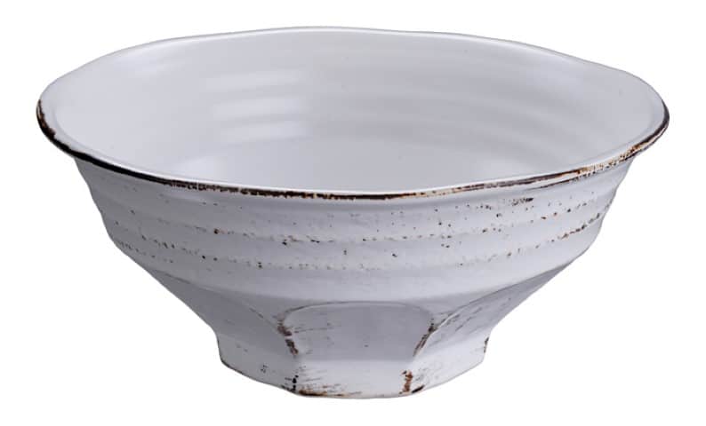 Witte Ramenkom - Sabi Kobiki - 1350 ml - 21.2 x 9.2 cm | Tokyo Design Studio